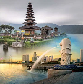 Adorable Bali and Singapore City Combo Package