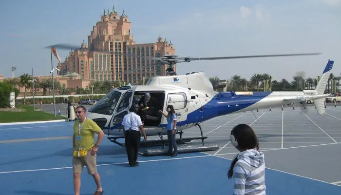 Preparing for the Helicopter Ride in Dubai
