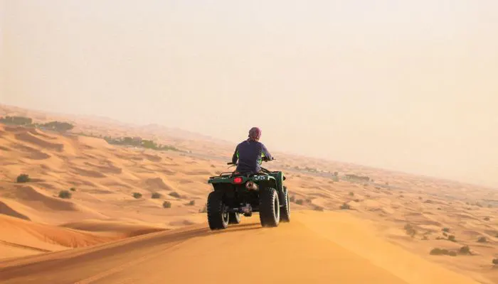 Quad biking in Desert Safari