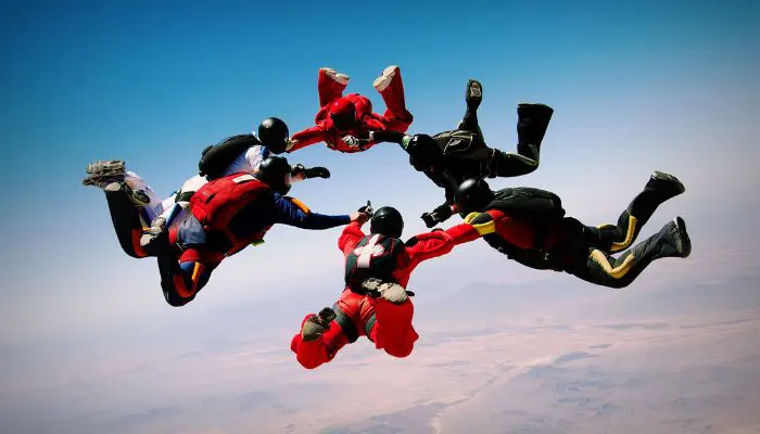 Skydiving in Palm Zone Dubai