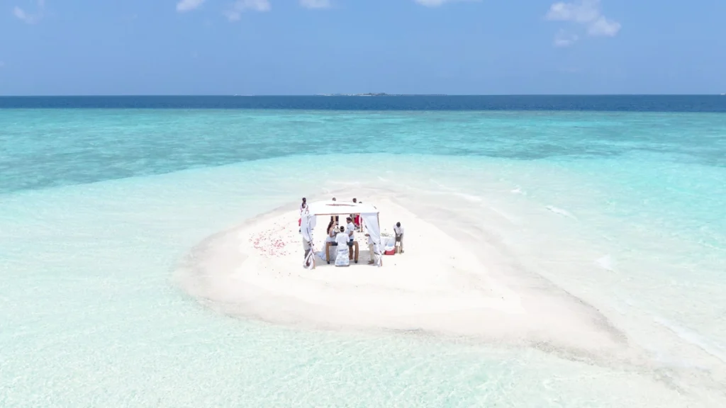 Secluded Sandbank in Maldives